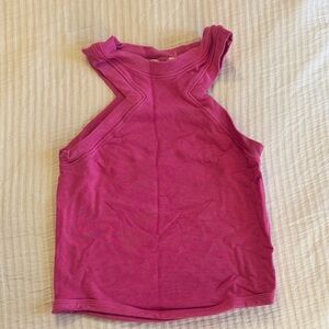 Fitted Magenta Racerback Tank Top